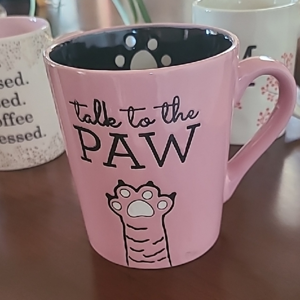Pink Paw Print Mug